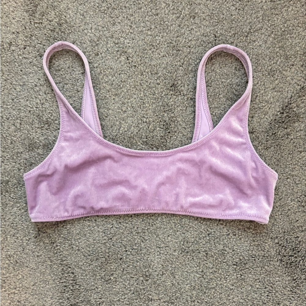 Kendall & Kylie Light Lilac Velvet Bralette